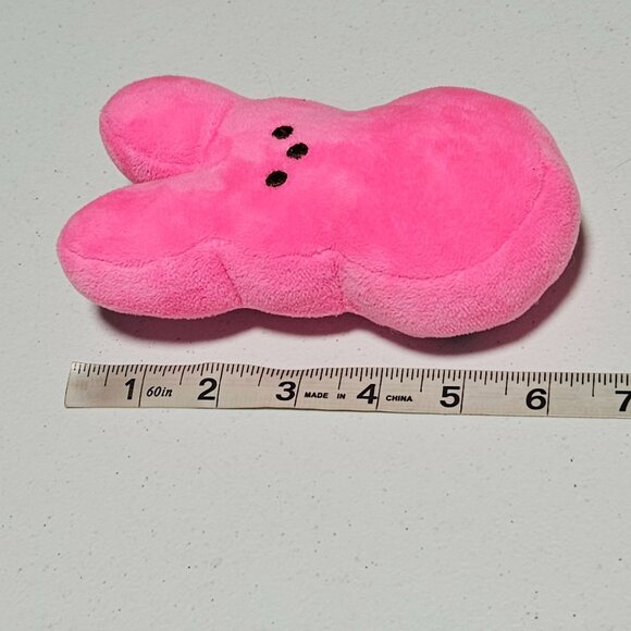 Peeps Marshmallow Easter Bunny 6 Inch Plush Pink Rabbit Stuffed Animal Toy - Picture 6 of 6
